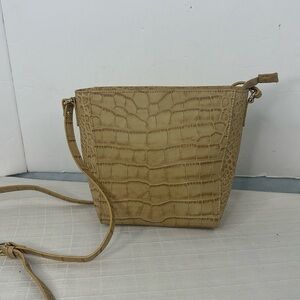 Valentina Tulip croc Embossed crossbody bag